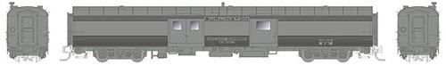 Rapido Trains 506011 N Chicago, Burlington & Quincy 73' Smooth Side Baggage #991