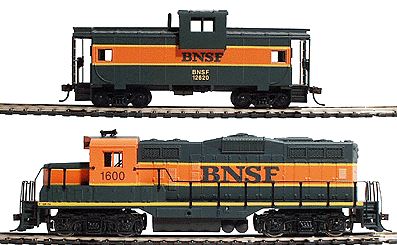 Walthers 931-707 HO Burlington Northern Santa Fe Loco Locomotive & Caboose RTR
