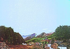 Walthers 949-701 HO Sierra Boomtown Gold Rush 24" x 36" Instant Horizons