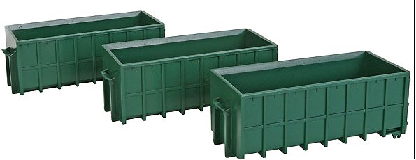 Walthers 949-4100 HO Assembled Large Dumpsters (Pack of 3)