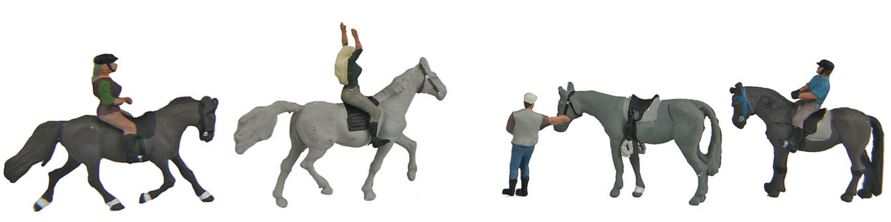 Walthers 949-6027 HO Horseback Riders Figures (Set of 4)