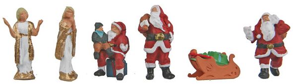 Walthers 949-6031 HO Christmas Figures (Set of 6)