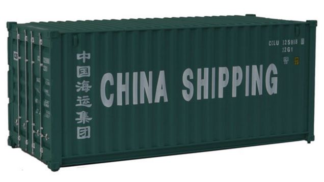 Walthers 949-8056 HO Assembled China Shipping 20' Corrugated Container