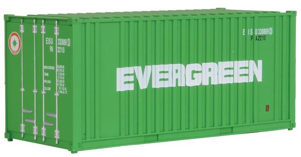Walthers 949-8002 HO Evergreen 20' Corrugated Container with Flat Panel