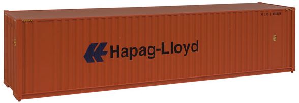 Walthers 949-8204 HO Hapag-Lloyd 40' Hi Cube Corrugated Container with Flat Roof