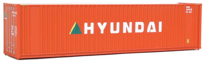 Walthers 949-8207 HO Hyundai 40' Hi Cube Corrugated Container with Flat Roof