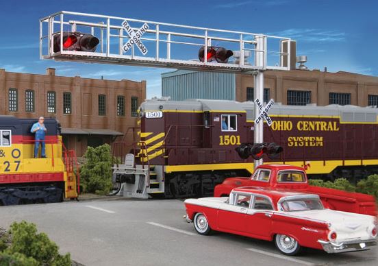 Walthers 949-4330 HO Two Lane Modern Cantilever Grade Crossing Signal