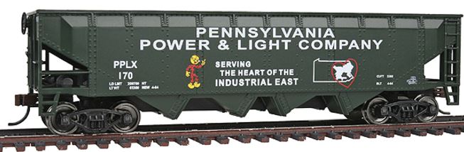 Walthers 931-1659 HO Pennsylvania Power & Light PPLX Offset Quad Hopper #170