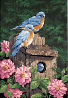 DIMENSIONS 91401 14"x20" Garden Bluebirds Paint By Number Kit