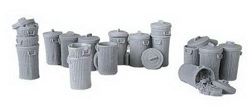 Bar Mills 04022 O Unpainted Plastic Garbage Pail Assortment (Set of 18)