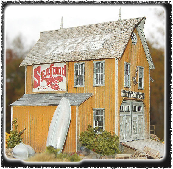 Bar Mills 0892 HO Captain Jack's Boat & Bait House Laser Cut Kit