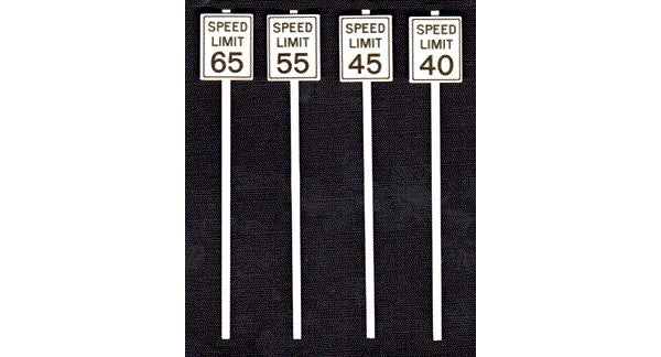 Tichy 2065 O High Speed Limit Signs (Pack of 8)