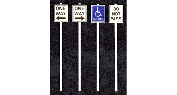 Tichy 2068 O Miscellaneous Road Signs (Pack of 8)
