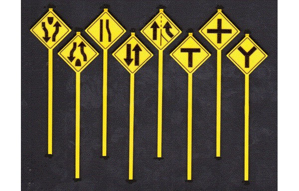 Tichy 2074 O Road Path Group #3 Warning Signs (Set of 8)