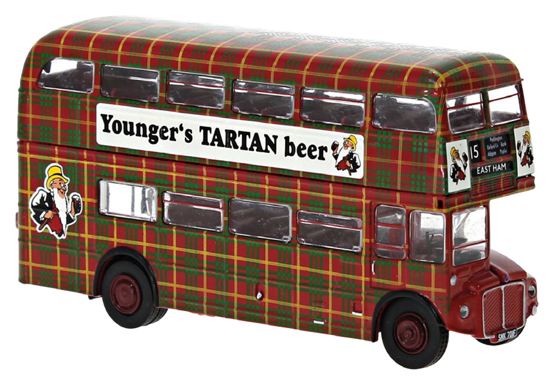 Brekina Automodelle 61107 HO Younger's Tartan Beer AEC Routemaster Bus