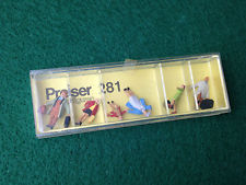 Preiser 281 HO Railway Passengers With Luggage Figures (Set of 6)