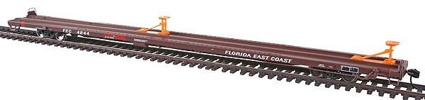 Walthers 40828 HO Florida East Coast All-Purpose 89' Flatcar w/P-S Hitches #4244