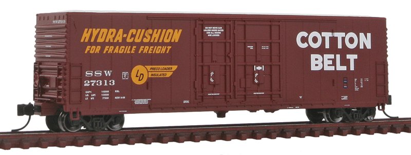 Wheels of Time 61062 N Cotton Belt SSW PC&F 50' 70-Ton RBL Insulated #27313