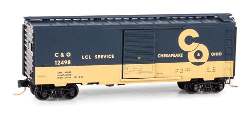 Micro-Trains 02000916 N Chesapeake & Ohio 40' Standard Single Door Boxcar #12498
