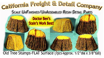 California Freight & Detail Co 5120 HO Large Tree Stumps (7)