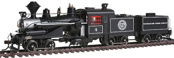 Rivarossi HR2413 HO Weyerhaeuser Timber 3-Truck Heisler Steam Locomotive #4
