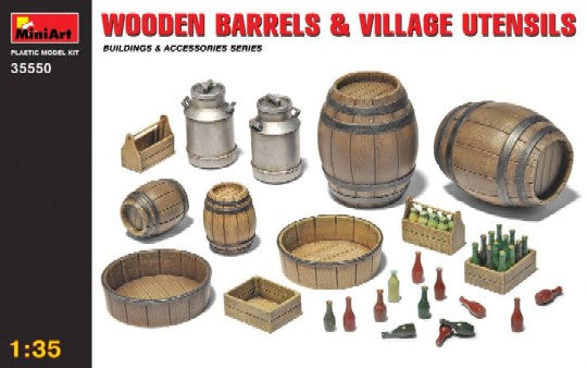 MiniArt 35550 1:35 Wooden Barrels & Village Accessories