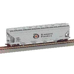 Athearn 1913 HO Diamond Plastics 55' ACF Centerflow Hopper Kit