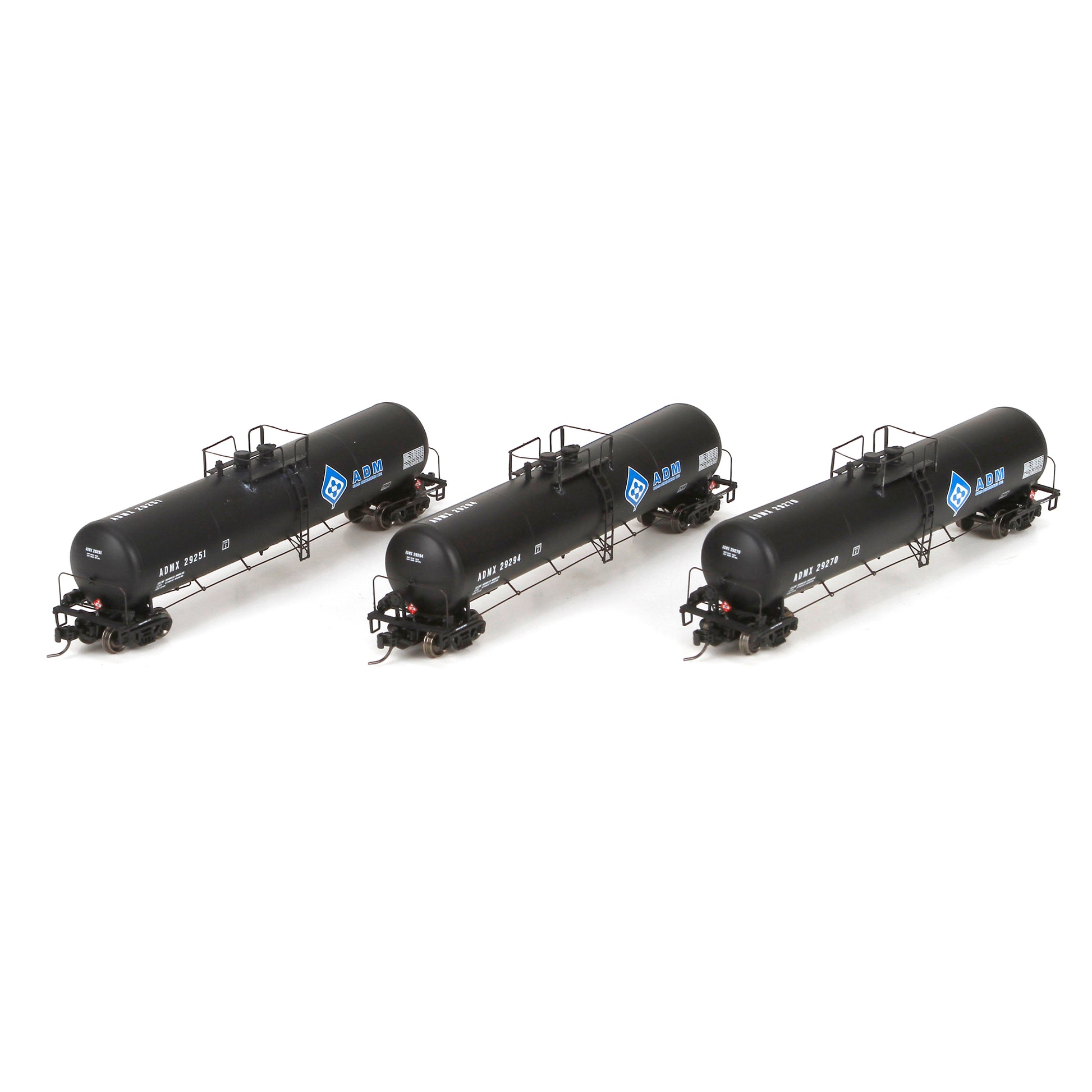 Athearn 24356 N Scale ADMX 30,000-Gallon Ethanol Single Tank Car (Set of 3)