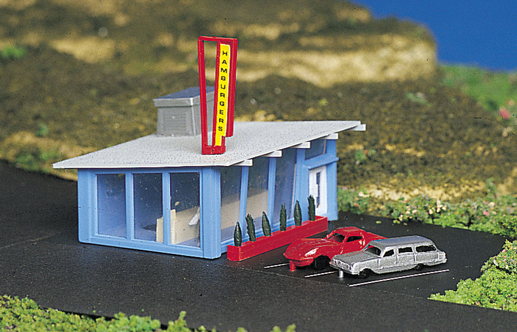 Bachmann 45709 N Plasticville Assembled Drive-In Burger Stand
