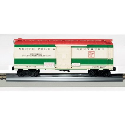Williams 47064 O Gauge North Pole & Southern Christmas 40' Steel 3-Rail Boxcar