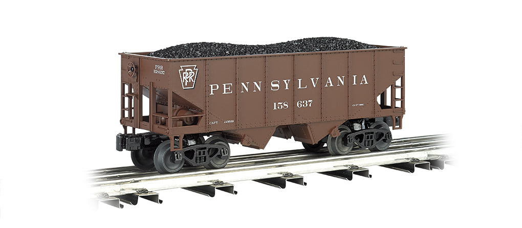 Williams 48202 Pennsylvania Railroad 55-Ton 2-Bay 3-Rail Hopper w/Load #158637