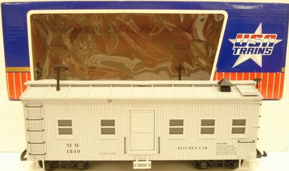 USA Trains R1840 G Maintenance of Way Kitchen Car -Metal Wheels/Weathered