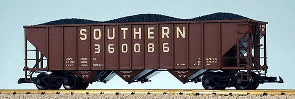 USA Trains 14021 G Southern 70-Ton 3-Bay Coal Hopper with Coal Load #360086