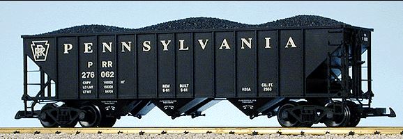USA Trains 14007 G Pennsylvania 70-Ton 3-Bay Coal Hopper (Metal Wheels)