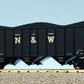 USA Trains R14016 G N& W 70-Ton 3-Bay Coal Hopper with Coal Load - Metal Wheels
