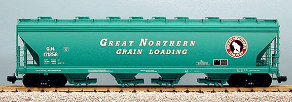 USA Trains R14108 Great Northern 4-Bay Center Flow Hopper #171252 - Metal Wheels