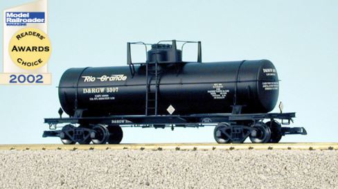 USA Trains 15108 G Denver & Rio Grande 10,000-Gallon Tank Car #3307 Black