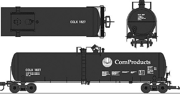 USA Trains 15157 G Scale Corn Products Aluminum Tank Car with Metal Wheels