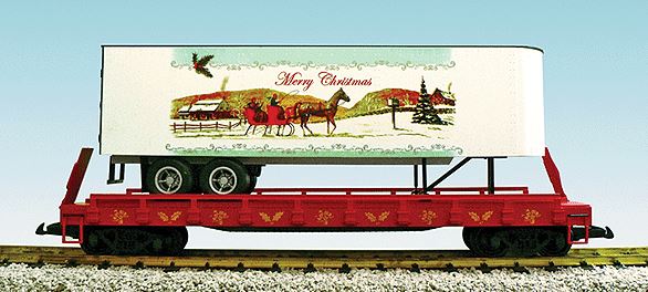 USA Trains 17033 G 2008 Christmas Postcard Series: Piggyback Car