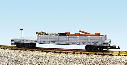USA Trains 1826 G New York Central Work Flat Car with Load
