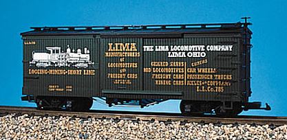 USA Trains 19038 G Lima Locomotive Co. Wood Box Car #785