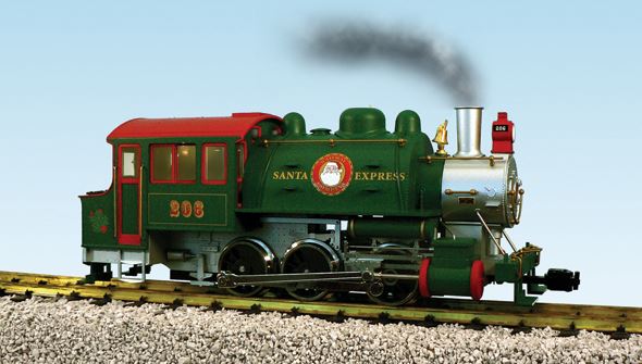 USA Trains 20067 G Christmas Dockside 0-6-0T Steam Locomotive with Sound #206