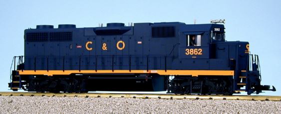 USA Trains 22219 G Chesapeake & Ohio EMD GP38-2 Diesel Locomotive #3862
