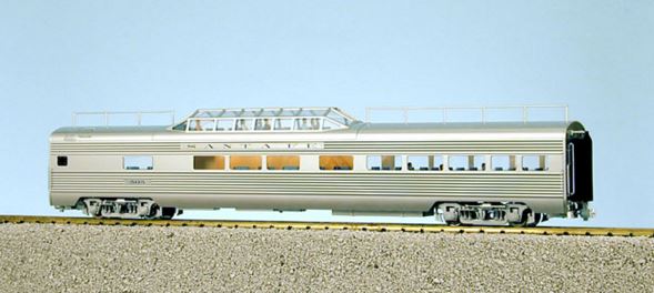 USA Trains R31007 Santa Fe Aluminum Vista Dome Car #505