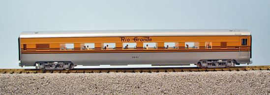 USA Trains R31131 G D&RGW Ski Train Corrugated Aluminum Coach #1, #1241