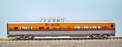 USA Trains R31137 G D&RGW Ski Train Corrugated Aluminum Vista Dome 2 #1250