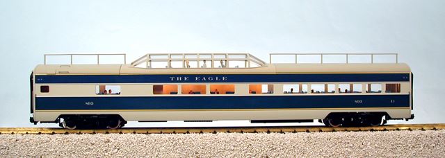 USA Trains R31176 G MP Corrugated Aluminum Vista Dome Passenger Car #893