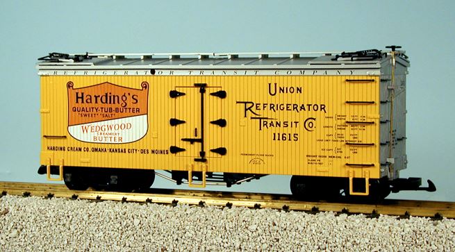 USA Trains R16312 G Harding's Cheese Woodsided Refrigerator Car #11615