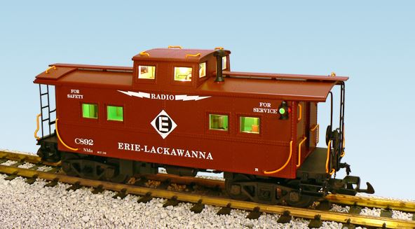 USA Trains R12161 G Erie Lackawanna Ultimate Series Center-Cupola Steel Caboose