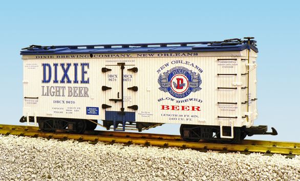 USA Trains R16396 G Dixie Brewing Dixie Light Beer Wood Ice Reefer Car